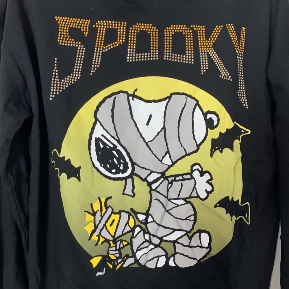 Juniors Spooky Snoopy Halloween Sweatshirt